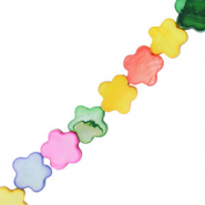 Schelp kralen bloem Multicolour