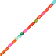 Schelp kralen ovaal Multicolor