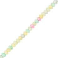 Schelp kralen rondellen Pastel multicolor