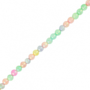 Schelp kralen rond Pastel multicolor