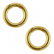 Roestvrij stalen (RVS) Stainless steel onderdelen clasp rond Gold