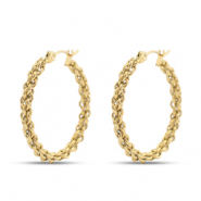 Roestvrij stalen (RVS) Stainless steel oorbellen creolen Gold