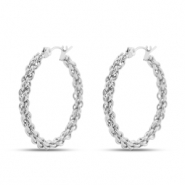 Roestvrij stalen (RVS) Stainless steel oorbellen creolen Silver