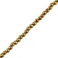 Hematite kralen rond 2mm facet geslepen Gold