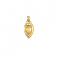 Roestvrij stalen (RVS) Stainless steel bedels druppel Gold