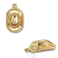 Bedels metaal cowboyhoed Gold