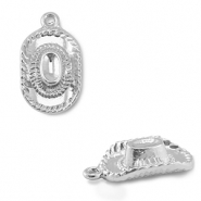 Bedels metaal cowboyhoed Silver