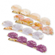 Haaraccessoires haarclip mix schelp Purple-pink