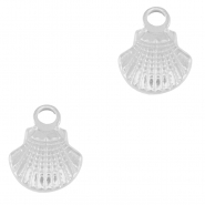 Roestvrij stalen (RVS) Stainless steel bedel schelp Silver