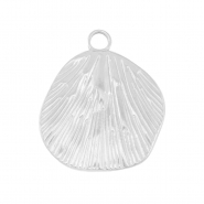 Roestvrij stalen (RVS) Stainless steel bedel schelp Silver