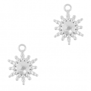 Roestvrij stalen (RVS) Stainless steel bedels zon Silver