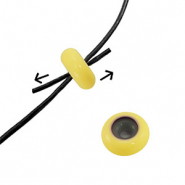 Smart bead stopper enamel 10x4mm Yellow