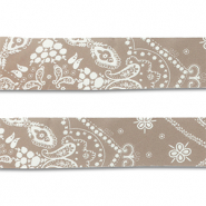 Bandana Taupe brown-white