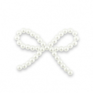 Statement hangers parels strik Pearl white