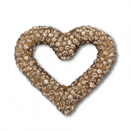 Bohemian kralen hart Taupe brown