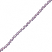 Top Facet kralen 4x3mm disc Dark lavender grey