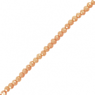 Top Facet kralen 3x2mm disc Coral peach