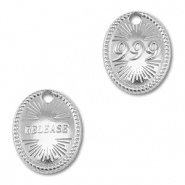 BY31&reg; Roestvrij stalen (RVS) stainless steel bedel angelnumbers 999 / release Silver