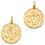 DQ metaal bedel muntje Goud (nikkelvrij)