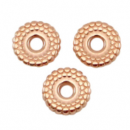 DQ metalen kraal disc 8mm deco Ros&eacute; goud (nikkelvrij)