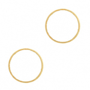 Bedels DQ metaal tussenstuk cirkel 14mm Goud (nikkelvrij)
