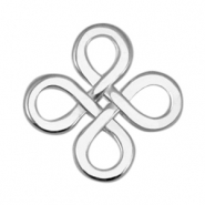 Bedels DQ metaal tussenstuk Infinity vierkant Antiek zilver (nikkelvrij)