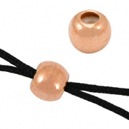 Smart bead stopper DQ metaal 5mm Ros&eacute; goud (nikkelvrij)
