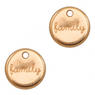 Bedels DQ metaal "family" 12mm Ros&eacute; goud (nikkelvrij)