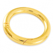 Onderdelen DQ metaal sleutelhanger ring 35mm Goud (nikkelvrij)