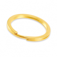 Onderdelen DQ metaal sleutelhanger ring 25mm Goud (nikkelvrij)