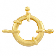 Onderdelen DQ metaal boeislot 21mm met oogjes Goud (nikkelvrij)