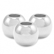 Kralen DQ metaal 4mm Antiek zilver (nikkelvrij)