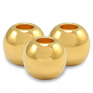Kralen DQ metaal 3mm Goud (nikkelvrij)