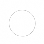 Onderdelen DQ metaal dichte ring 20mm Antiek zilver (nikkelvrij)