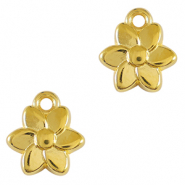 Bedels DQ metaal bloem Goud (nikkelvrij)