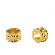 Kralen DQ metaal tubes Goud (nikkelvrij)