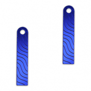 Statement hangers bar wave Metallic royal blue