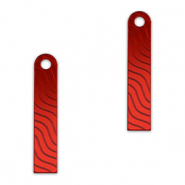 Statement hangers bar wave Metallic red