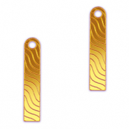 Statement hangers bar wave Metallic yellow