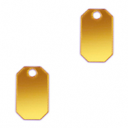 Statement hangers octagon Metallic yellow