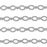 Roestvrij stalen (RVS) Stainless steel onderdelen jasseron ovaal Silver