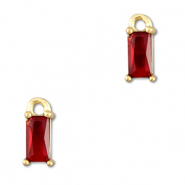 Hangers van Crystal glas rechthoek Red-gold