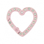 Gekleurde onderdelen sleutelhanger hart Light pink