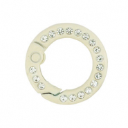 Gekleurde onderdelen sleutelhanger ring Off white