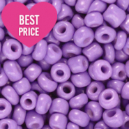 Glaskralen Rocailles 8/0 (3mm) Deep lavender purple