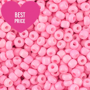 Glaskralen Rocailles 8/0 (3mm) Pretty pink