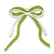 Statement hangers dubbele strik White-green