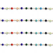 Roestvrij stalen (RVS) Stainless steel onderdelen jasseron rond Gold-multicolour