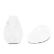 Natuursteen kralen glas druppel White