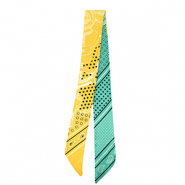 Bandana sjaal met ster Turquoise green-yellow